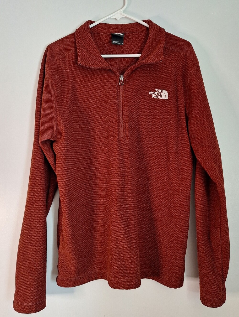 The North Face Men's Half-Zip Pullover Sweater - Rust Red